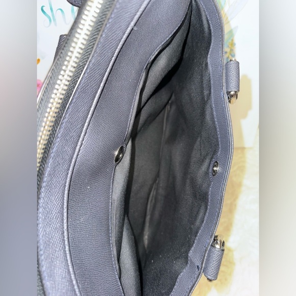 Coach Perry Slim Briefcase in Dark Blue - Picture 7 of 14